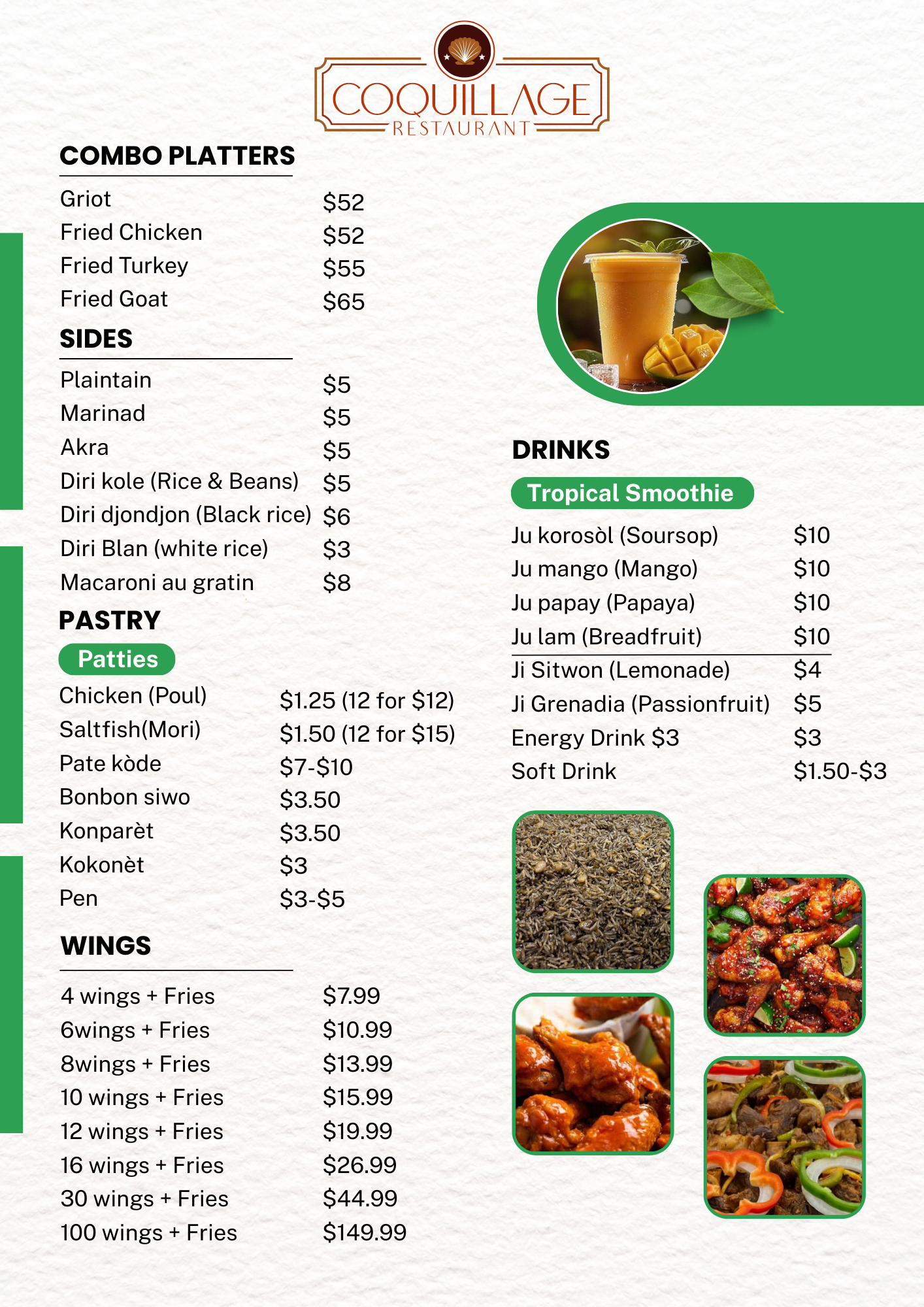 Menu Page 1